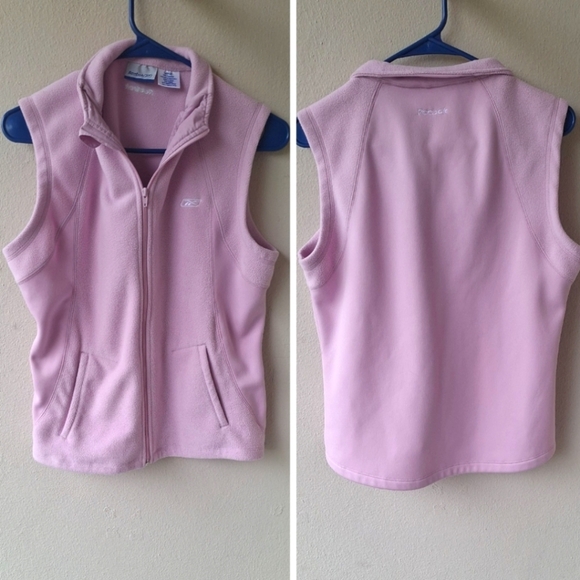 Reebok Women's Top Vest Full Zip Pink Color Size L - Picture 2 of 10